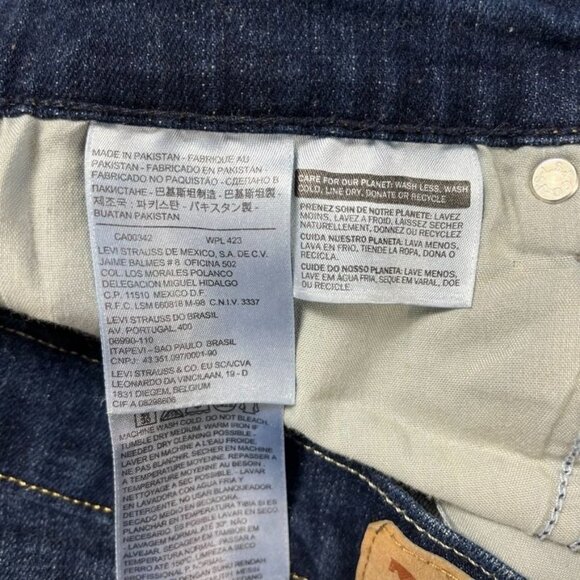 Levis 515 Bootcut Jeans Womens 10 32x32 Flare Mid‎ Rise Dark Wash - Picture 6 of 12